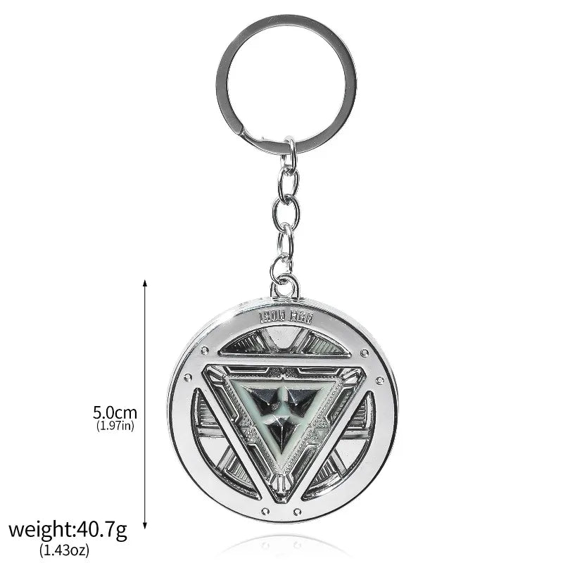 Premium Iron Man Energy Reactor Keychain - Alloy Pendant