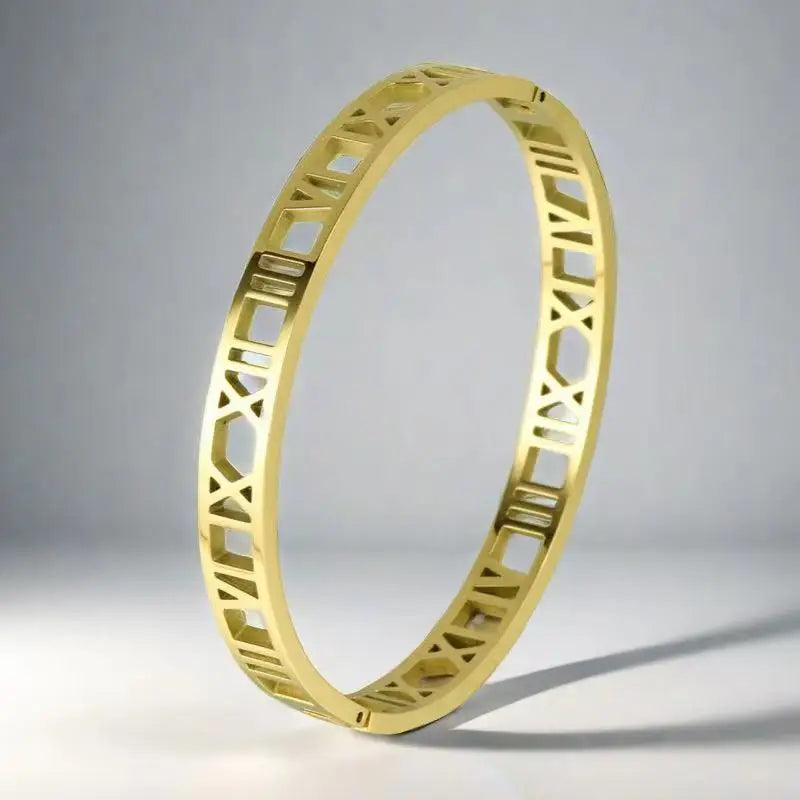 Luxury Roman Numerals Bracelet - Stainless Steel Elegance