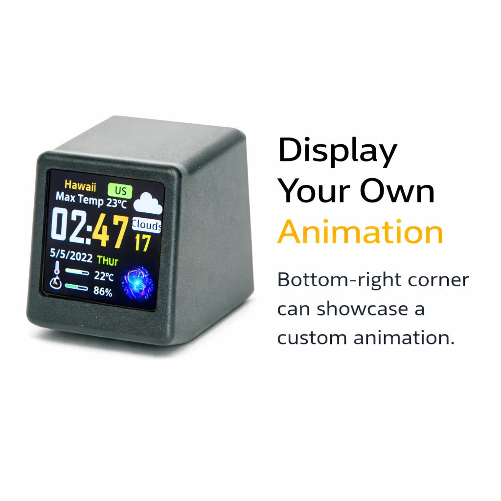 Premium Smart WiFi Desk Clock - Real-Time Data Display