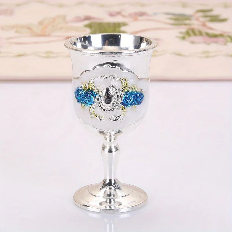 Elegant Vintage Metal Goblet - European Style Wine Cup