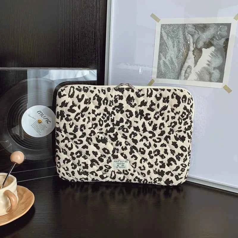 Leopard Print Laptop Sleeve Computer Bag Laptop Carrying Case for 11/13/15 Inch Laptops