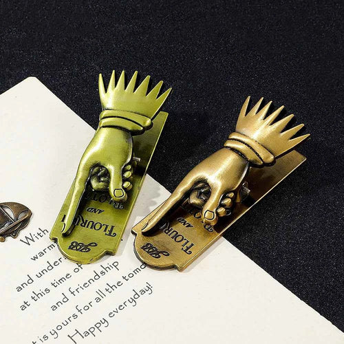 Decorative Book Page Clip - Vintage Brass Journal Bookmark Holder