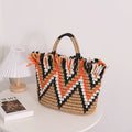 Elegant Straw Beach Tote - Tassel Accent