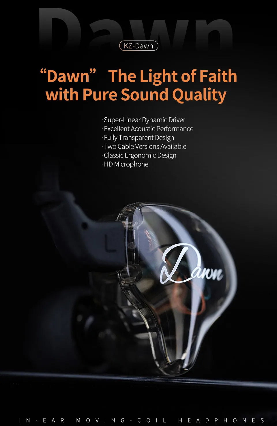 Premium Wired Earphones HiFi Bass - Detachable Cable Earbuds