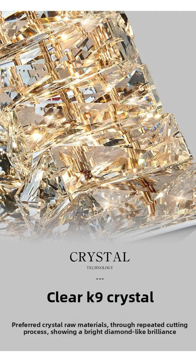 Elegant Luxury Crystal Wall Lamp - Modern Minimalist Design