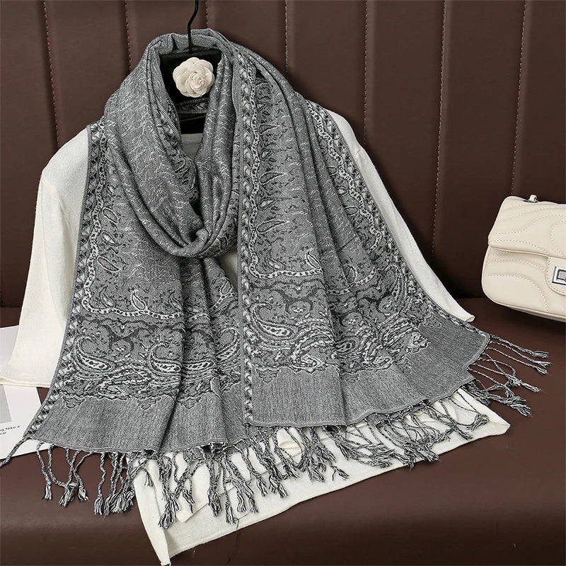 Luxury Cashmere Pashmina Shawl - Elegant Winter Wrap