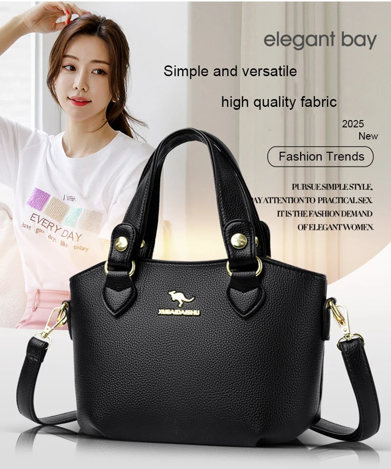 Luxury Leather Tote Bag - Elegant & Spacious