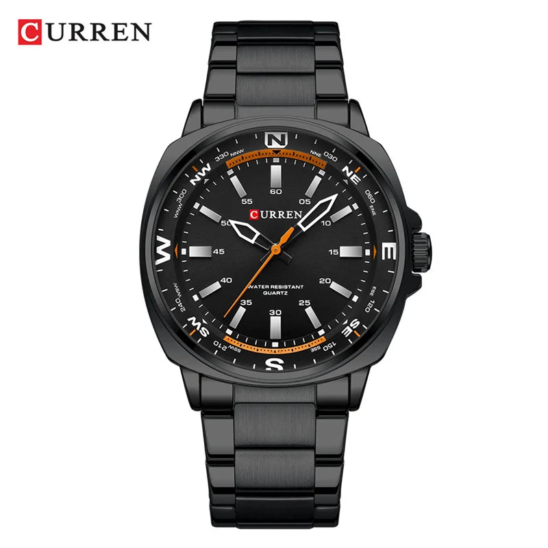 Premium Men's Quartz Watch - Business Stainless Steel Strap