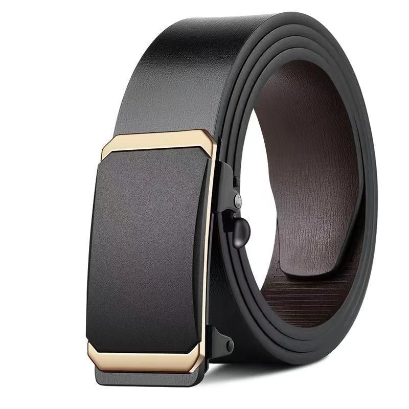 Luxury Genuine Leather Men's Belt with Automatic Buckle