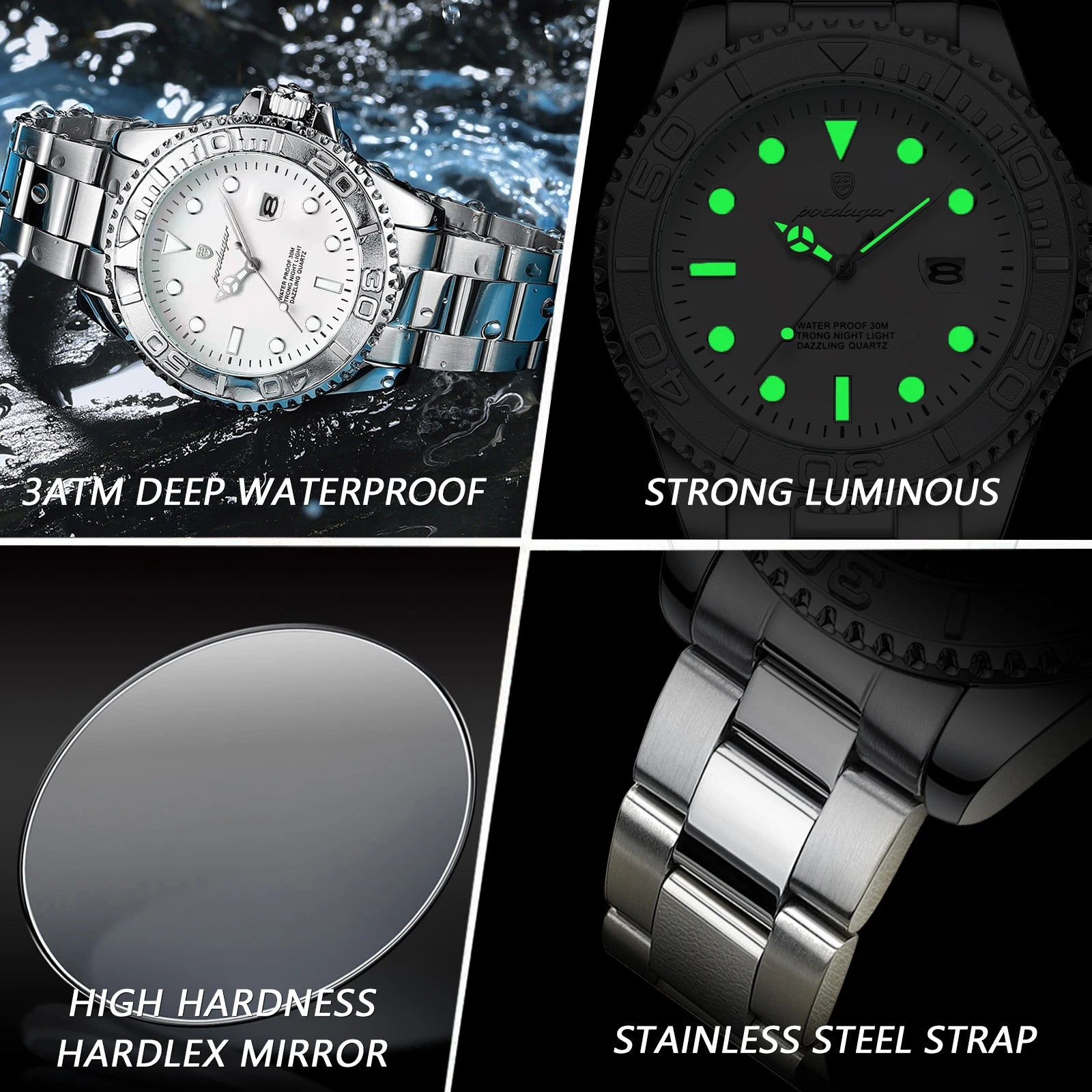 Luxury Military Men's Watch - Waterproof & Luminous