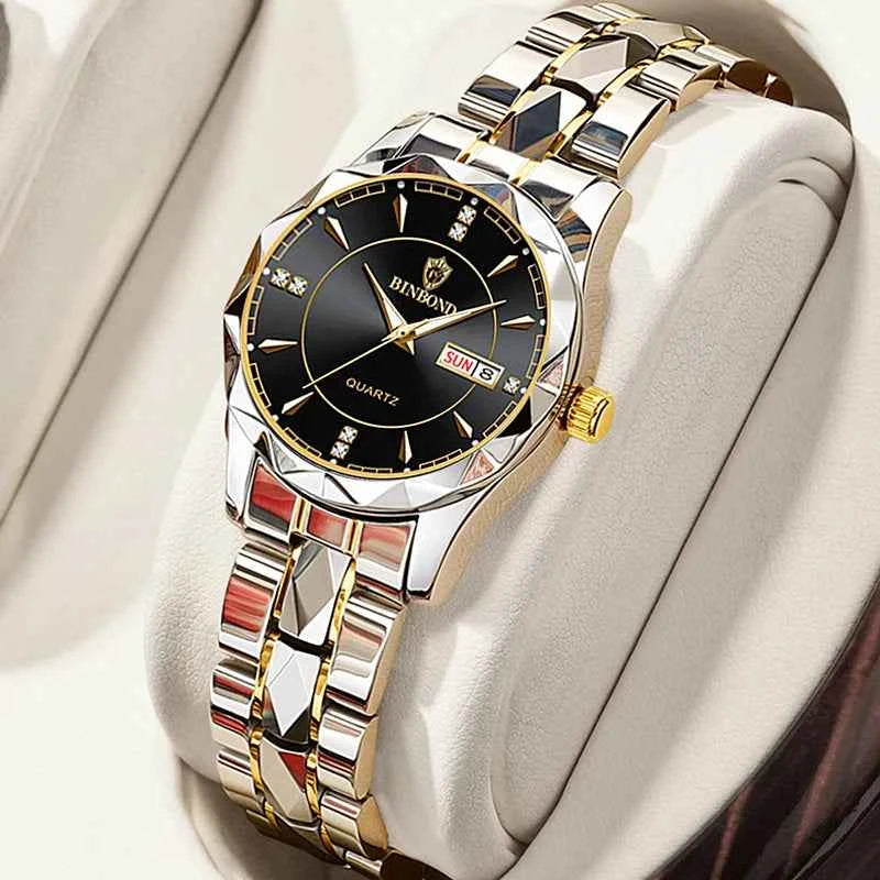 Elegant Women's Quartz Watch - Waterproof Stainless Steel Wristwatch