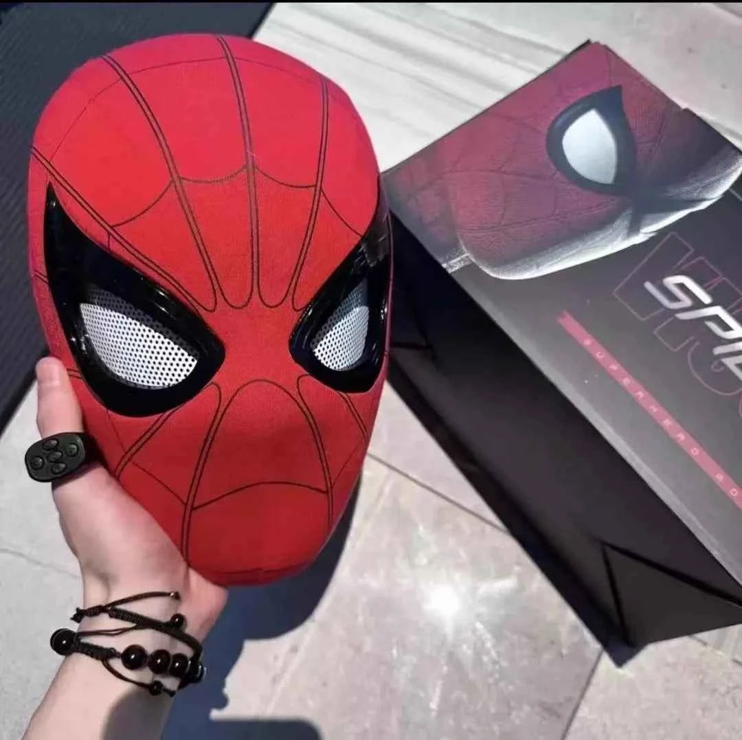 Premium Spider Man Mask - Chin Operable Glowing Headgear Toy