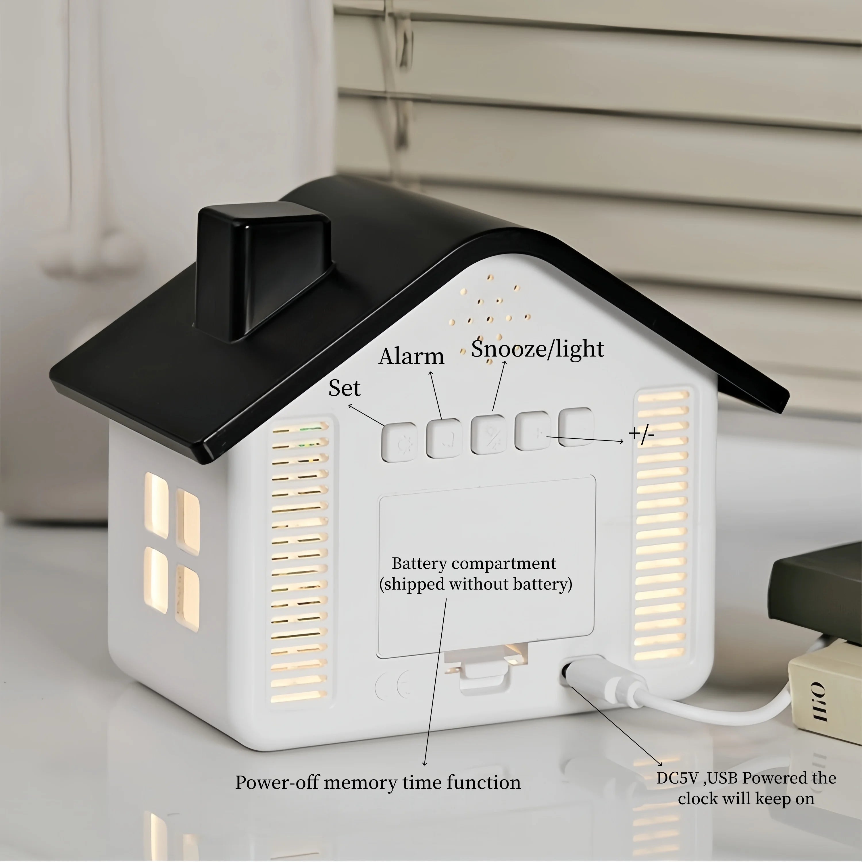 Premium LED Digital Alarm Clock - Voice Control & Night Light