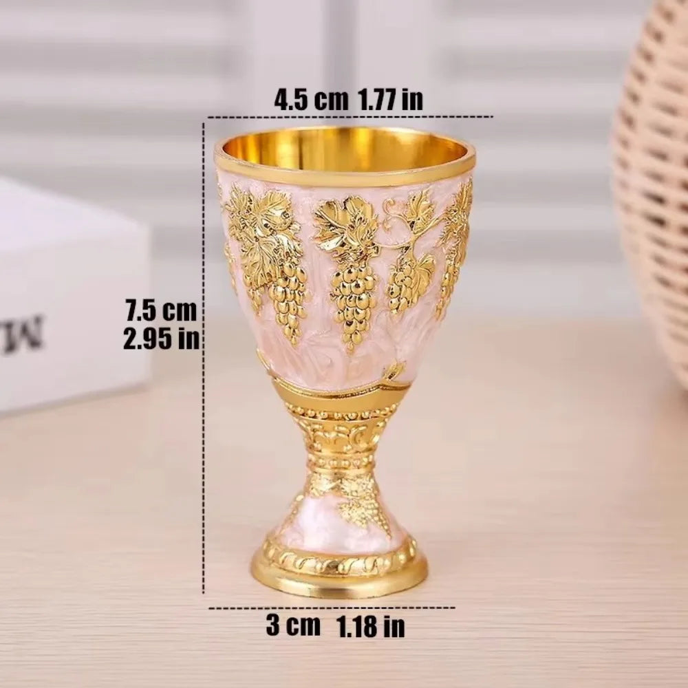 Elegant Mini Vodka Goblet - Retro Alloy Chalice