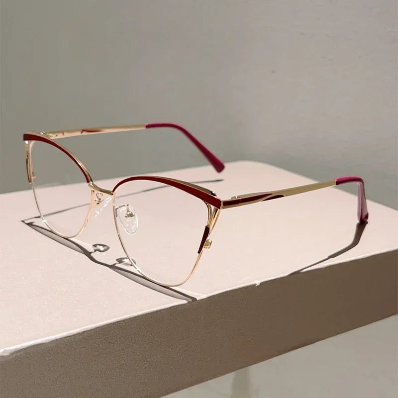 Luxury Oversized Cat Eye Glasses - Vintage Optical Frames