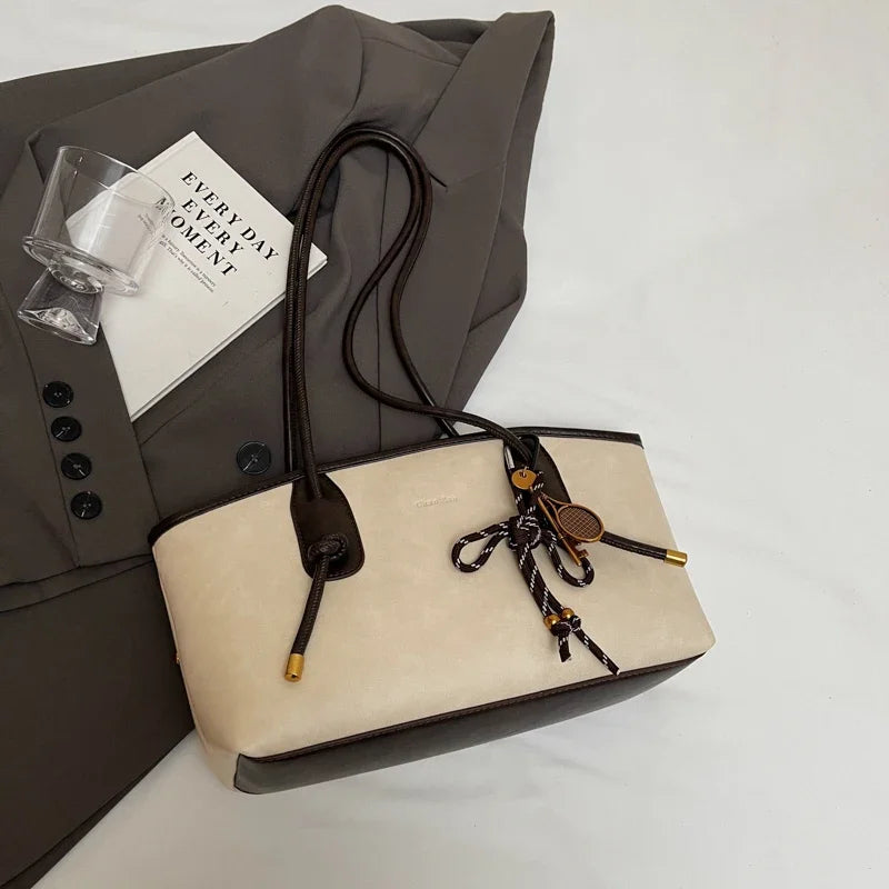 Women’s PU Leather Shoulder Bag - Y2K Retro Crossbody Bag Tote Handbag - Tulique