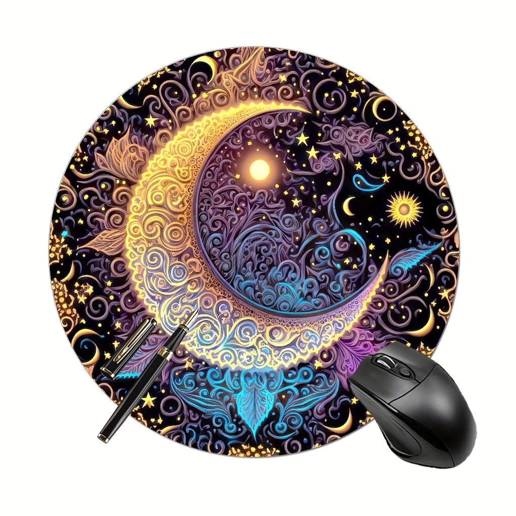 Premium Round Gaming Mouse Pad - Non-slip Rubber Desk Mat
