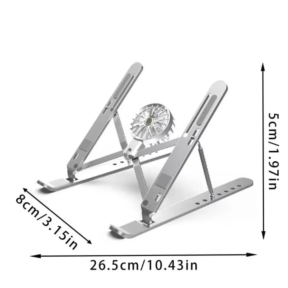 Universal Foldable Laptop Cooling Stand - Aluminum Notebook Bracket