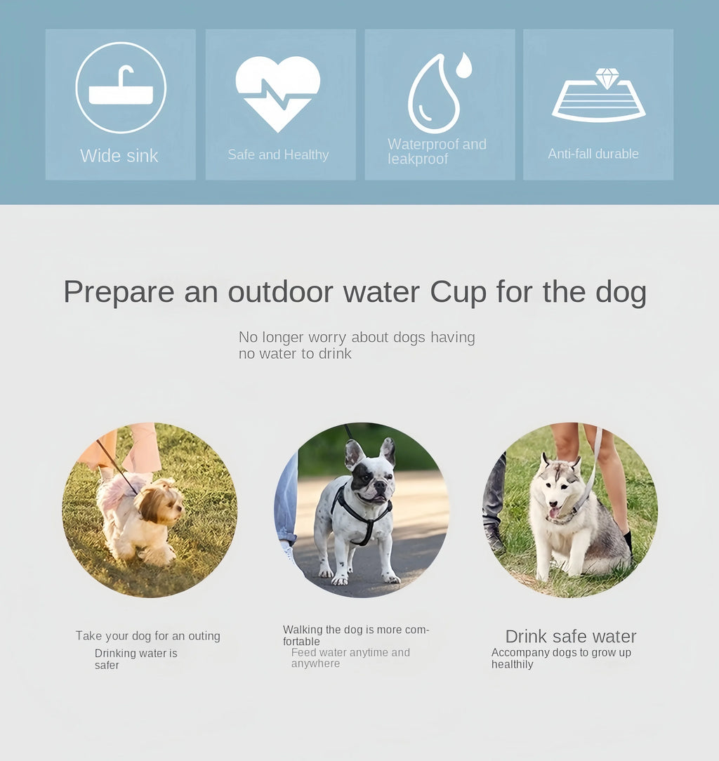 Premium Portable Pet Water Bottle - Travel Food & Water Dispenser