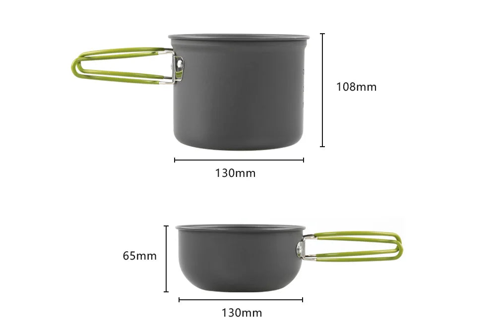 Premium Portable Camping Cookware Set - Outdoor Dining