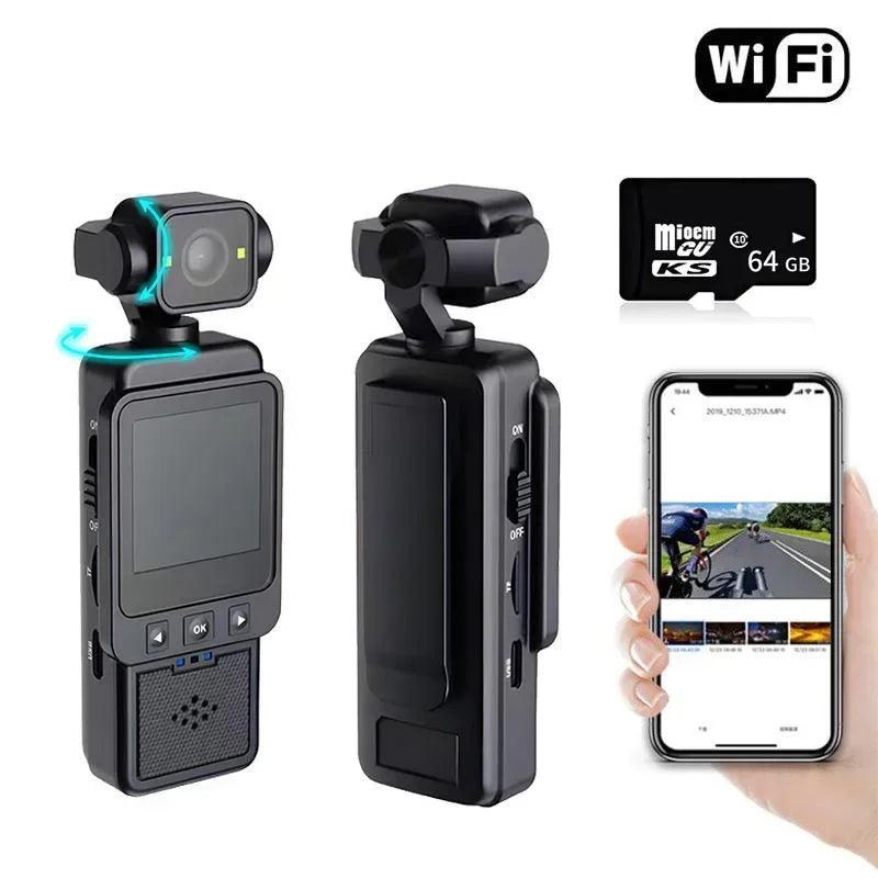 Professional Sports Camera - 4K HD & Rotating Lens