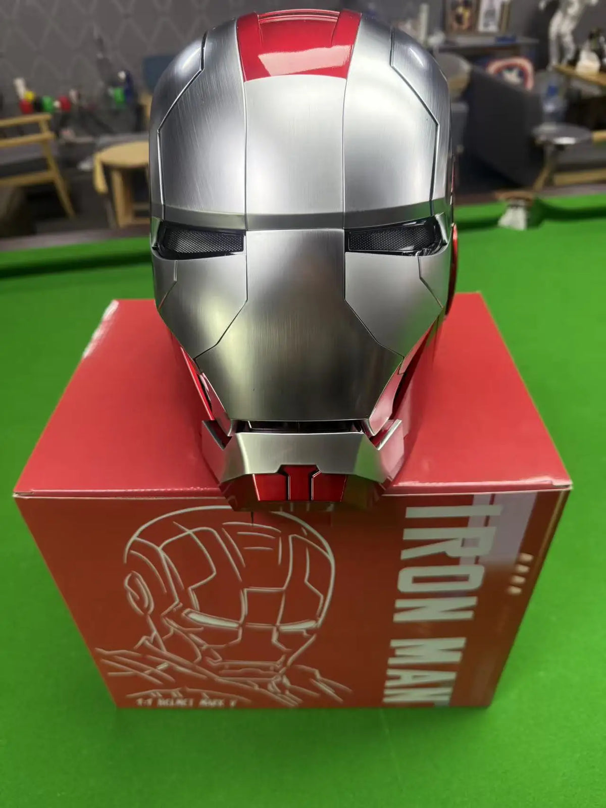 Premium Iron Man Helmet - 1:1 Wearable Voice Control LED Mask