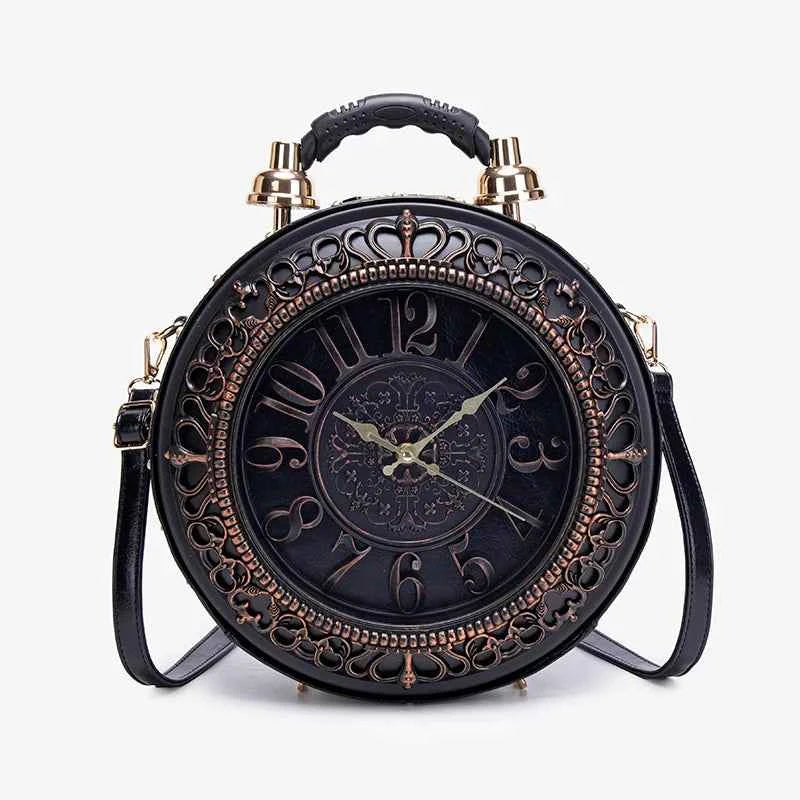 Elegant Clock Handbag - Unique Design Crossbody Bag