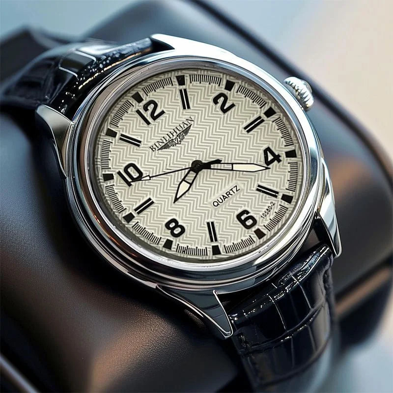 Luxury Leather Men's Watch - Elegant Business Timepiece