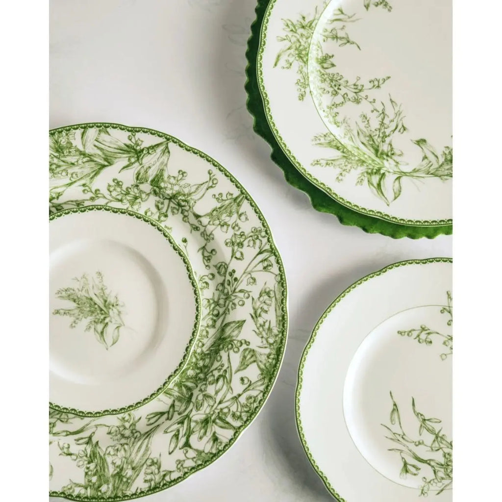 Elegant Ceramic Dinner Plate Set - 24 Piece Floral Design