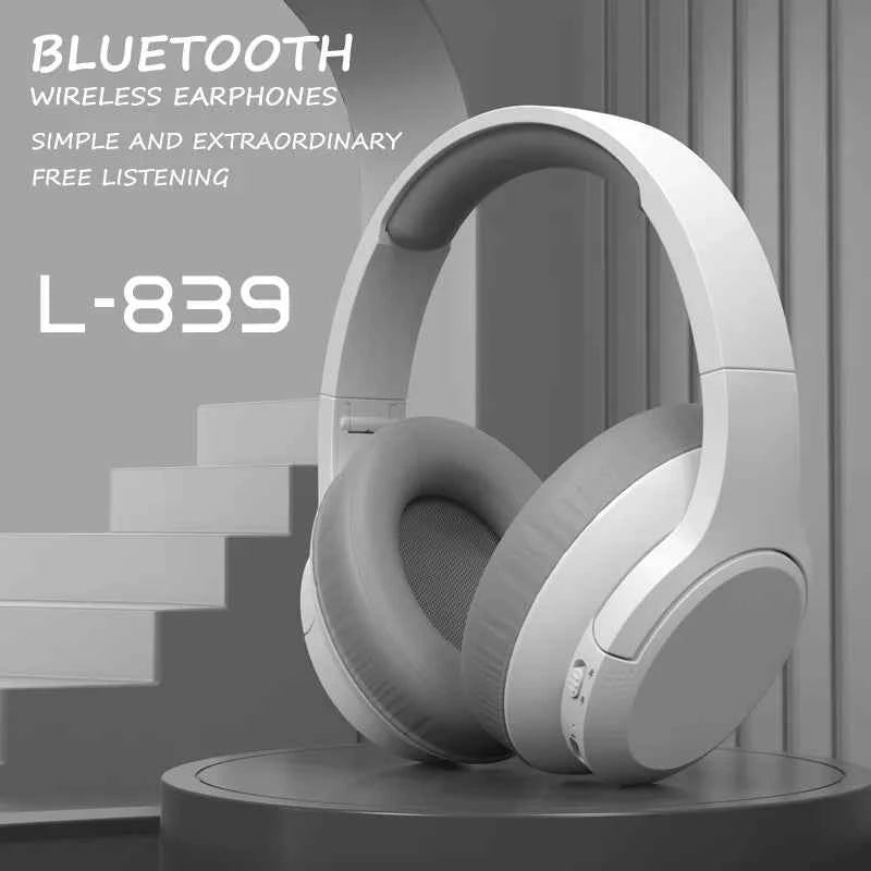 Wireless headphones bluetooth 5.3 - over ear design in white with plush ear cushions