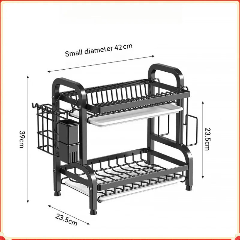 Premium Kitchen Tableware Organizer - Multi-use Drain Rack
