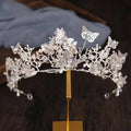 Luxury Crystal Pearl Bridal Jewelry Set with Crown