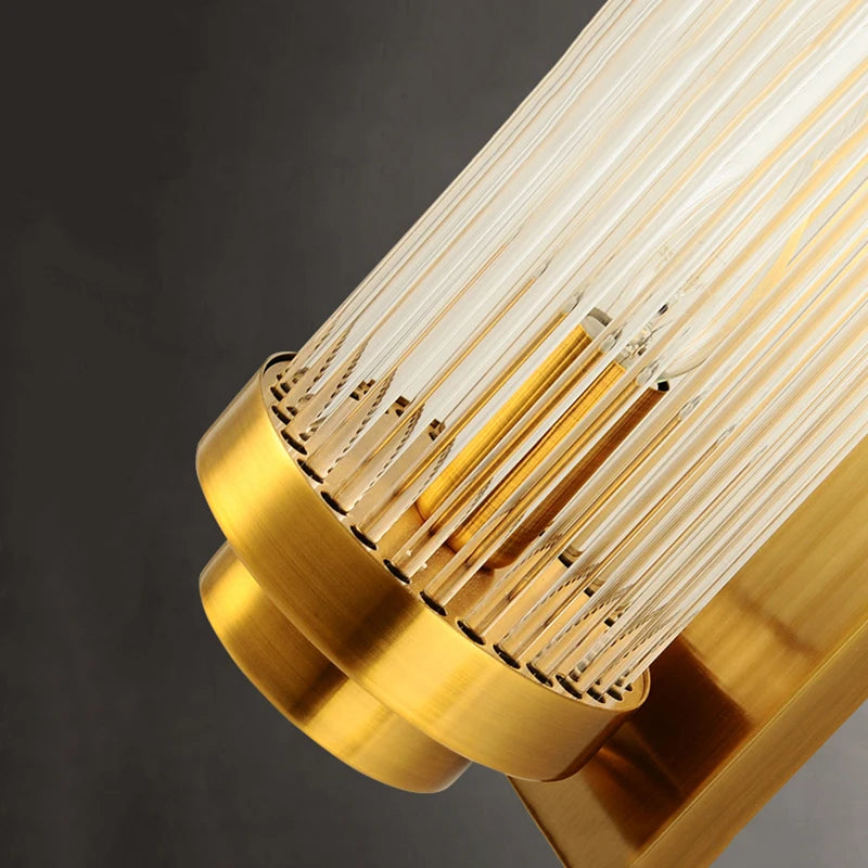 Elegant Modern Wall Sconce - Brushed Gold LED Lamp