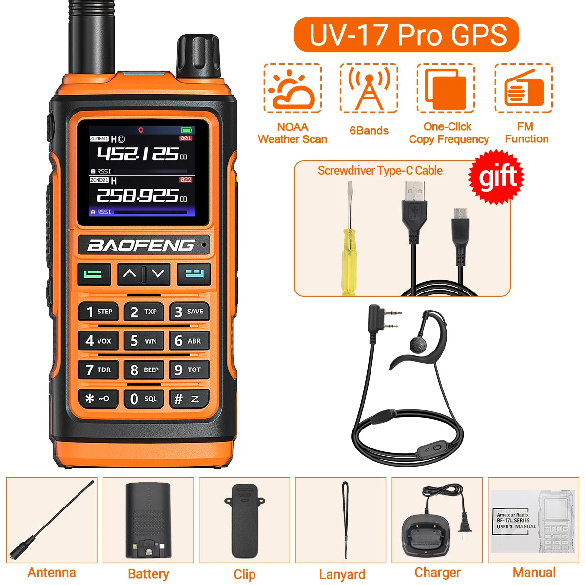 Professional Long Range Walkie Talkie - GPS & Air Band
