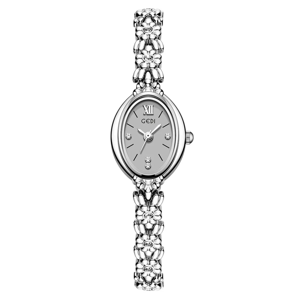Elegant Retro Diamond Women's Watch - Exquisite Bracelet Design