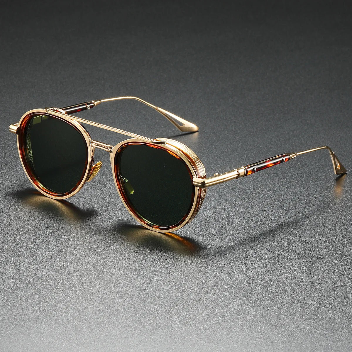 Luxury Round Sunglasses - UV400 Vintage Designer Shades