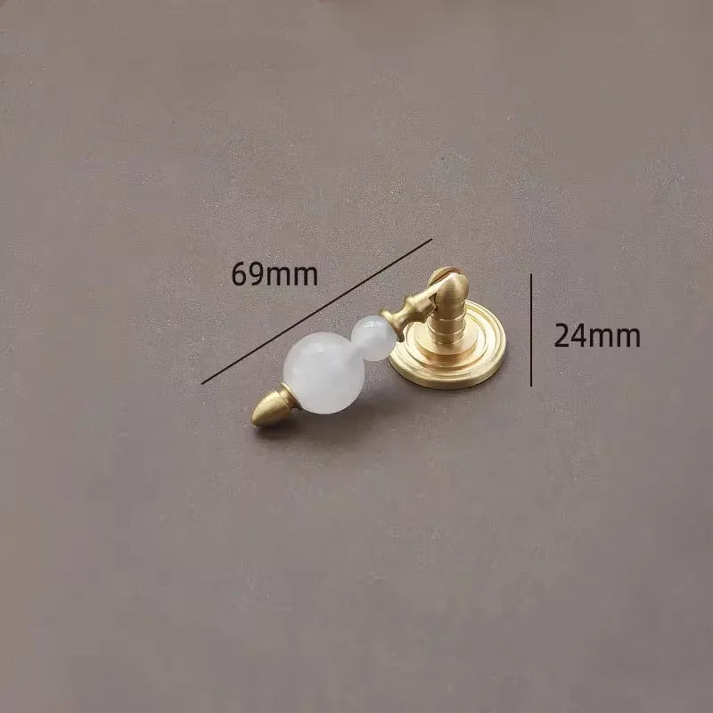 Elegant Brass Cabinet Handles - High-End Crystal Knobs