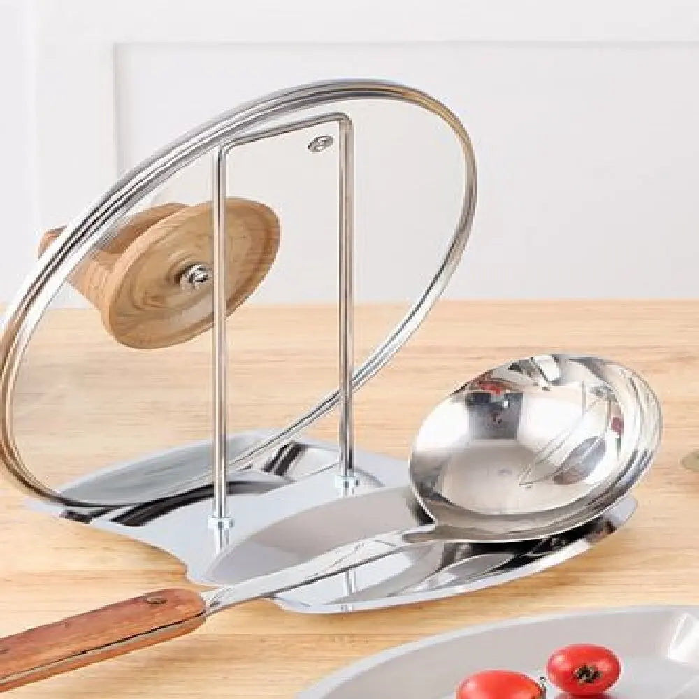 Premium Stainless Steel Pot Lid Holder - Multi-Functional Kitchen Organizer