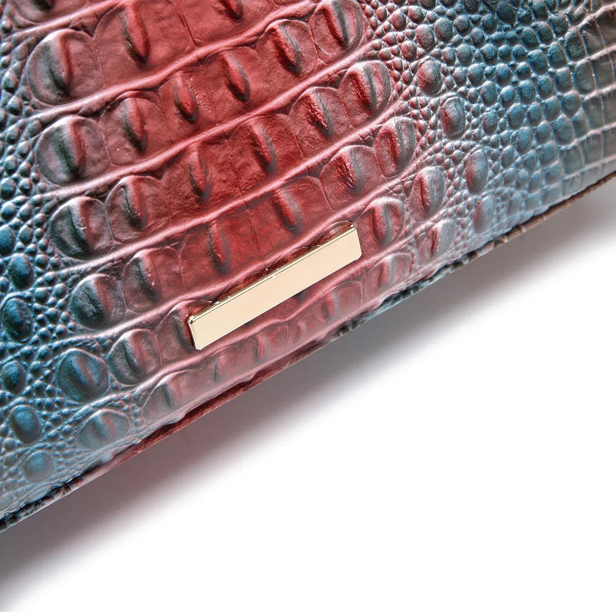 Elegant Crocodile Pattern Boston Bag