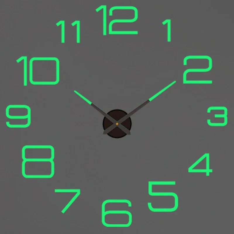 Elegant Modern Large Wall Clock - 3D DIY Quartz Design
