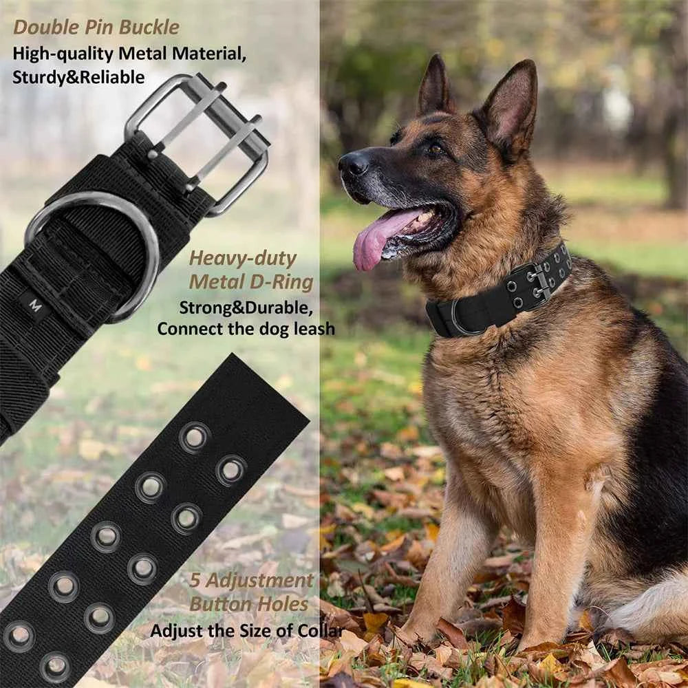 Premium Tactical Dog Collar - Durable Military Nylon
