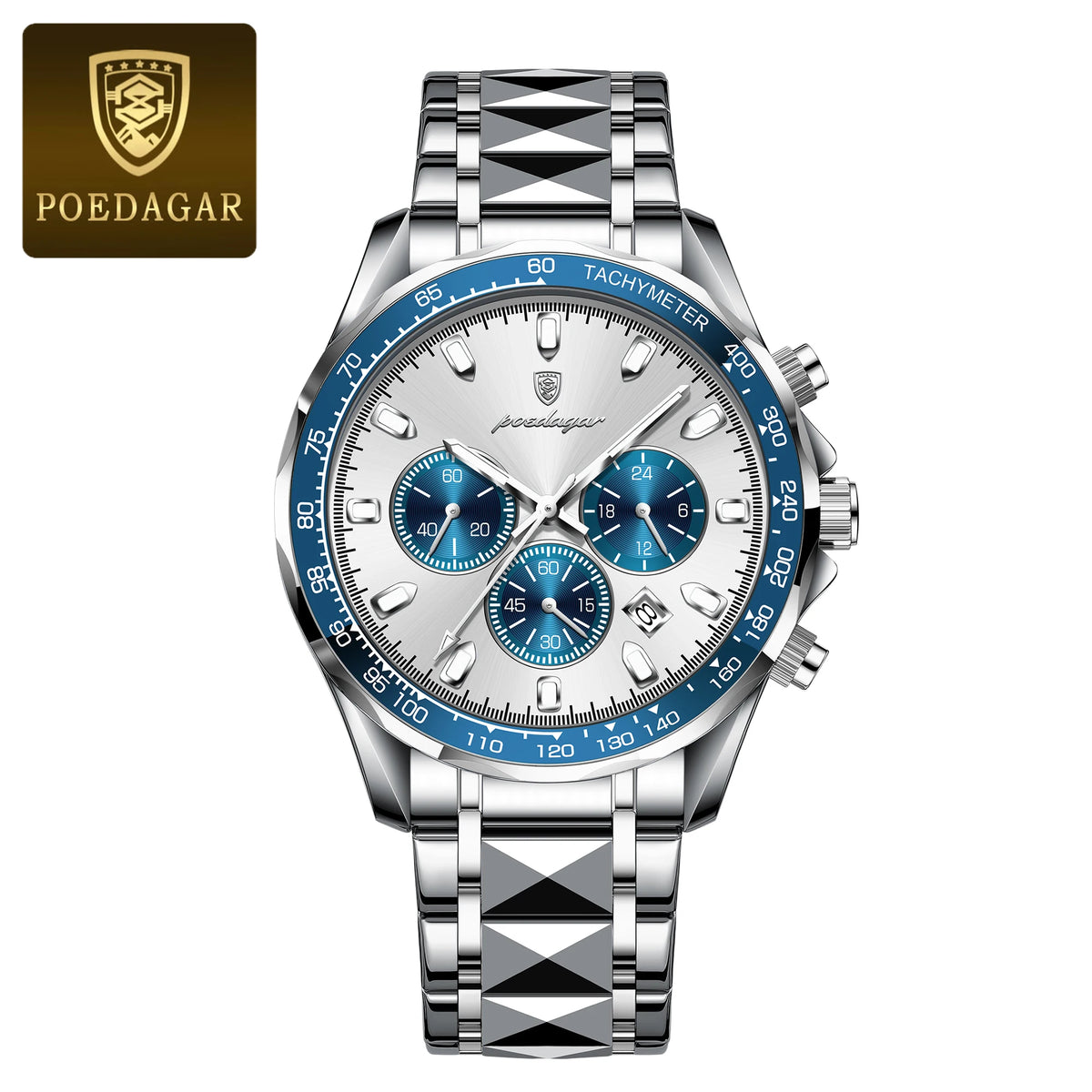 Luxury Men Quartz Watch - Waterproof & Stainless Steel Chronograph