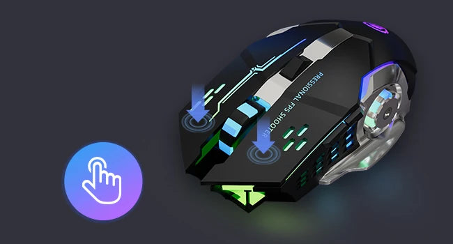 Premium Rechargeable Wireless Mouse - Bluetooth & 2.4GHz Silent RGB