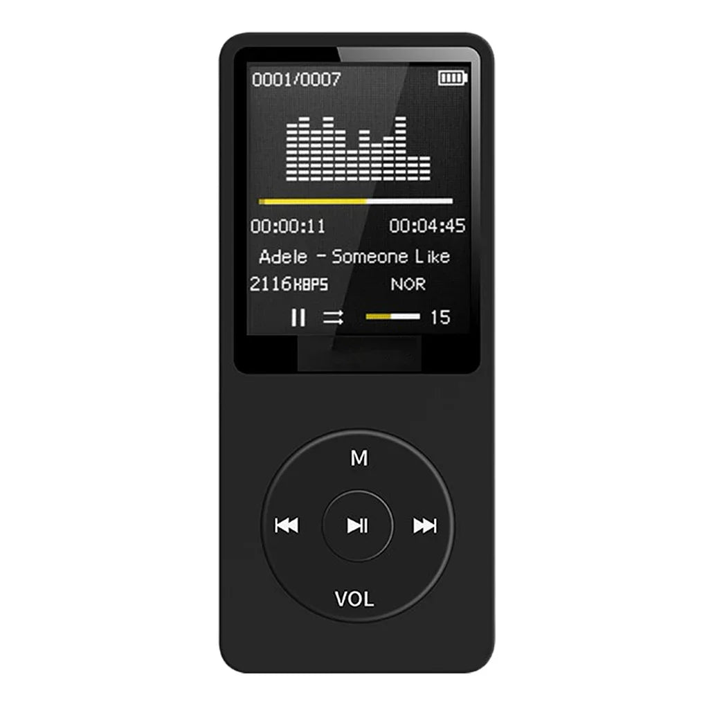 Compact Portable MP3 Player - Lossless Audio & Digital Display