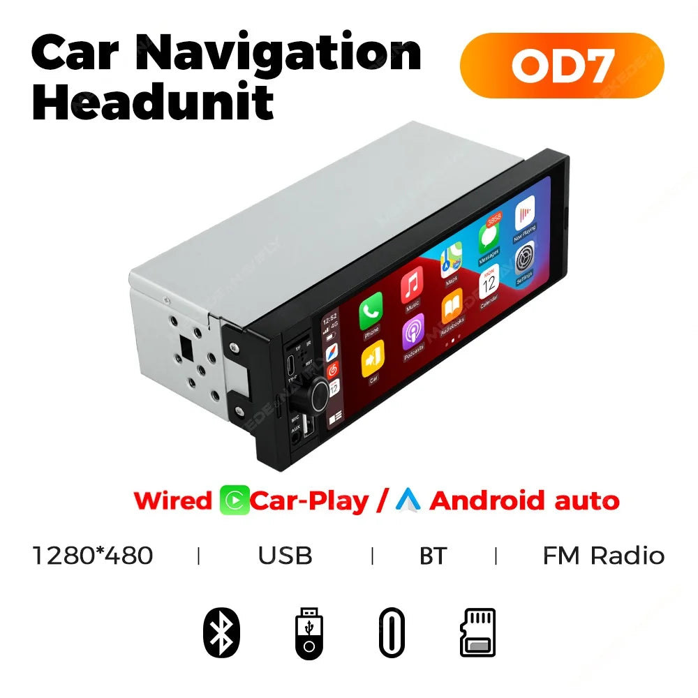 Universal Wireless CarPlay Stereo - 6.86 Inch HD Touch Screen