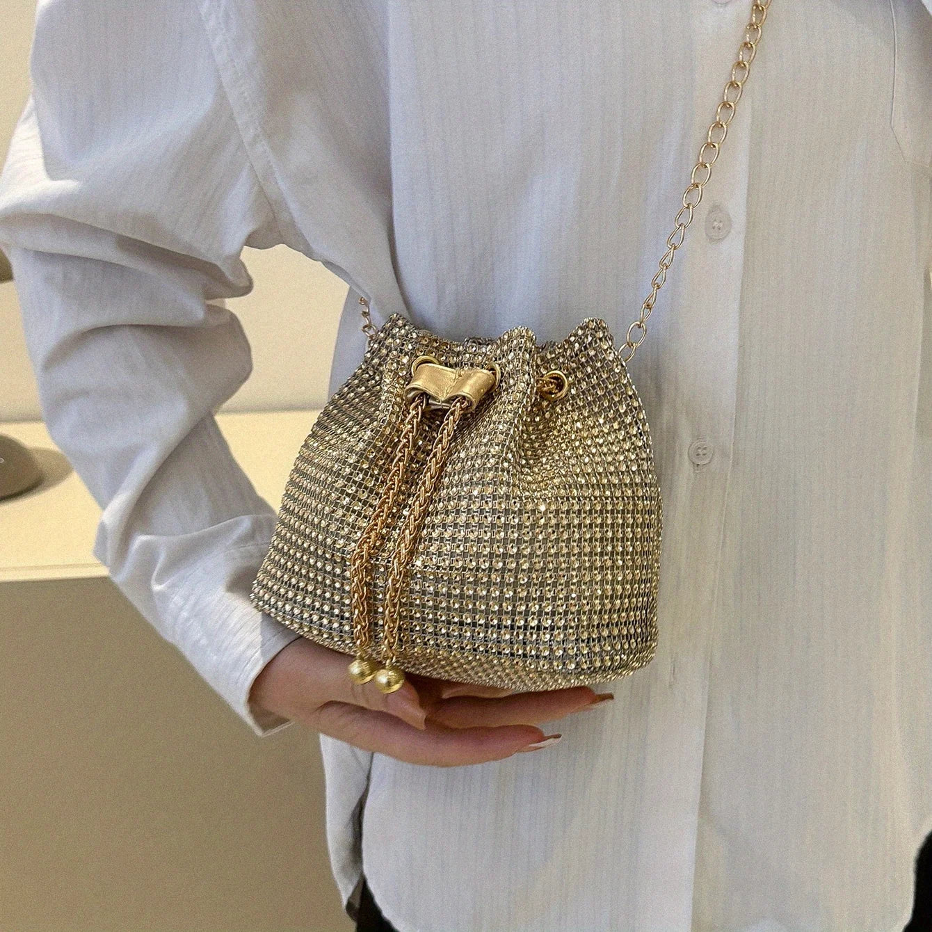 Elegant Rhinestone Crossbody Bag - Sparkle & Shine