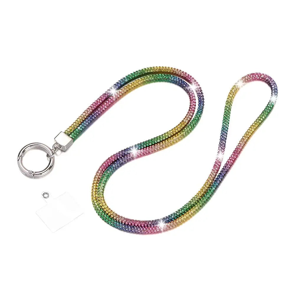 Luxury Rhinestone Phone Lanyard Strap - Sparkling Crystal Chain