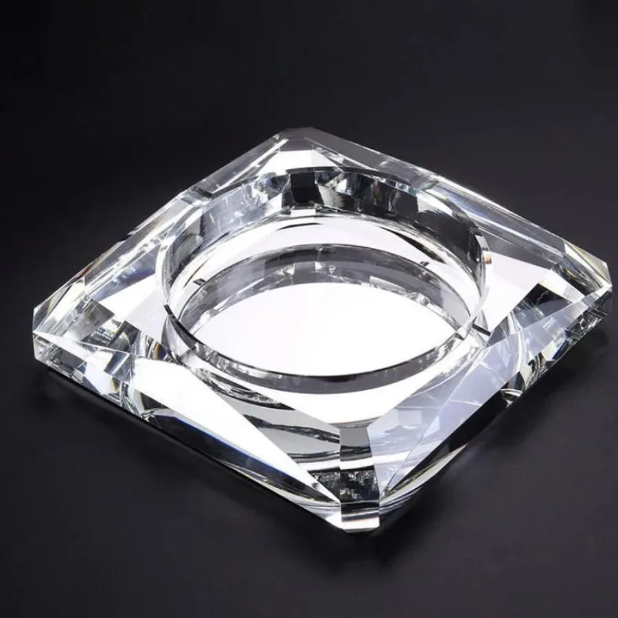 Elegant Crystal Ashtray - Luxury KTV Bar Accessory