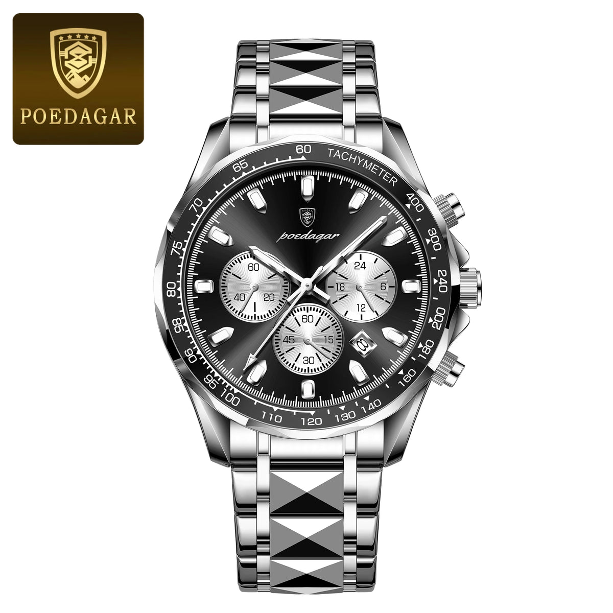 Luxury Men's Quartz Watch - Waterproof Stainless Steel Chronograph