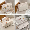 Elegant Canvas Crossbody Bag - Casual Satchel for Girls